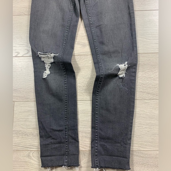 All Saints Mast Low Rise Skinny Vintage Grey Distressed Jeans - Picture 5 of 14